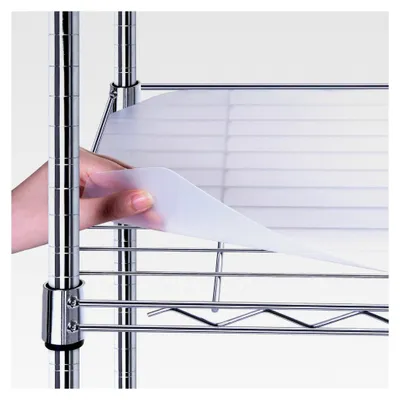 Produktbild von Drahtregalauflagen 33,9 x 74,8 cm, Regalunterlagen für Drahtregale, wasserdichte Schutzmatte 5er Set, Transparent