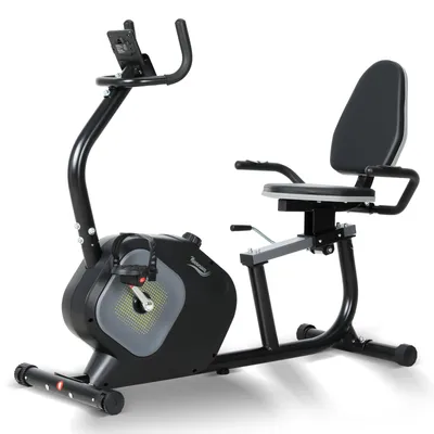 Obrázek produktu pro Domácí rotoped s opěrkou zad - 16 úrovní odporu - maximální nosnost 100 kg - ergonomický a tichý - pro indoor fitness