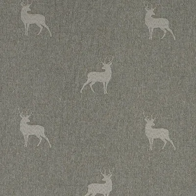 Produktbild von Dekostoff Meterware Landhausstoff Wendestoff beige braun türkis 1,40m