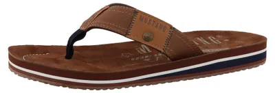 Produktbild von Mustang Herren Zehentrenner Pantolette mit Lederdecksohle 26M0221001, Größe:42 EU, Farbe:Braun