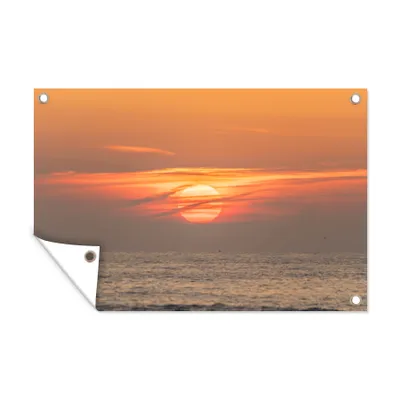 Obrázek produktu pro MuchoWow® Zahradní plakáty - Západ slunce v moři - 120x180 cm - Zahradní dekorace