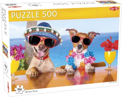Image de Puzzle Tactic Chiens de vacances 500 pièces