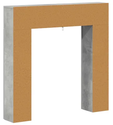 Image de Bordure de jardin en béton gris, dimensions 102 x 18 x 100,5 cm, matériau : bois composite