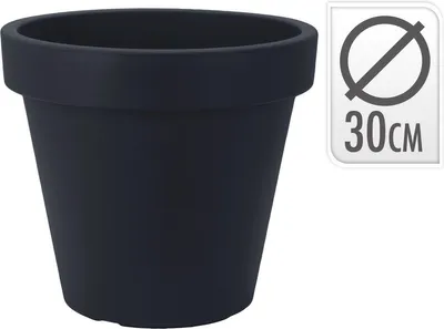 Zdjęcie produktu dla Doniczka Doniczka plastikowa 30cm antracyt Doniczka