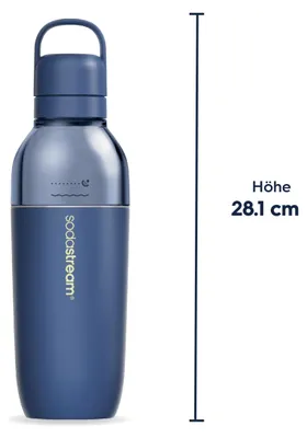 Obrázok produktu pre SodaStream Fizz&Go Easy Mix, Denné používanie, 700 ml, Skrutkovacie viečko, Nerezová oceľ, Priehľadná, Modrá, Storm Blue