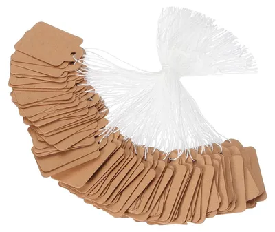 Productafbeelding van Solidchoice - 500 Stuks Kraftpapier Prijskaartjes met String