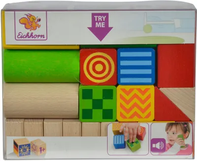 Immagine prodotto di Eichhorn 100024253 Eichhorn Baby Fühl- und Klangbausteine Lernspielzeug