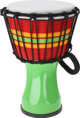 Produktbild von Farbige Djembe/ Holztrommel/ Percussion Rhythmus Klang Instrument - Grün 32 cm, Fiberglas, Musikinstrumente