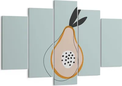 Produktbild von Bild auf Leinwand - Leinwandbild - 5 Teile - Birne Bild Jugend - 150x100cm - Wand Bild - Wanddeko - Wandbilder - Leinwanddruck - Bilder - Wanddekoration - Leinwand bilder - Wandbild - EA150x100-4616