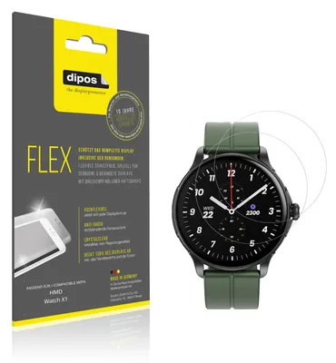 Immagine prodotto di 2x Pellicola protettiva per HMD Watch X1, rivestimento al 100%, Protezione dipos Flex