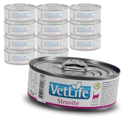 Zdjęcie produktu dla Farmina Vet Life Struvite Feline 12x85g Mokra Karma Dla Kota Rozpuszczanie Kamieni Struwitowych