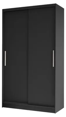 Produktbild von MIRJAN24 Schiebetürenschrank Costa I, Kleiderschrank, Stilvoll Schlafzimmer Garderobenschrank (Farbe: Schwarz)