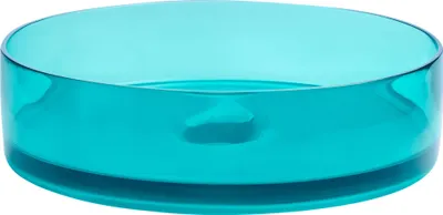 Produktbild von BELIANI Waschbecken Türkis Mineralwerkstoff Rund ⌀ 36 cm mit Klickverschluss Stöpsel Badezimmer Ausstattung Waschschale Waschtisch Aufsatzwaschbecken