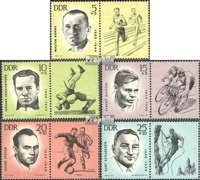 Produktbild von Briefmarken DDR 1963 Mi WZd70-WZd74 (kompl.Ausg.) (958-962 mit Zierfeld) gestempelt Antifaschisten