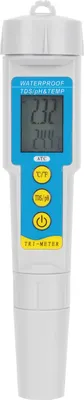 Zdjęcie produktu dla PH-986 3 w 1 Tester jakości wody PH/TDS/TEMP Wielofunkcyjny przenośny miernik jakości wody