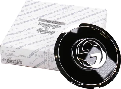 Produktbild von Original Fiat Nabendeckel Felgendeckel Gucci Edition Schwarz Chrom 500 51903270