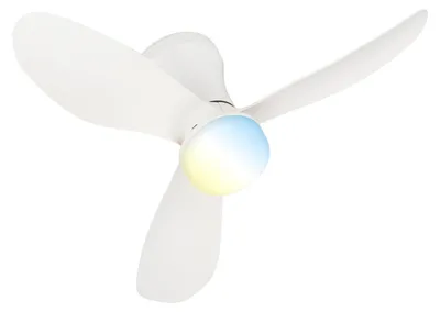 Produktbild von Briloner Deckenventilator mit Licht Fernbedienung Ø78x26cm 15W 2050lm 3000K-6500K Warmweiß bis Tageslichtweiß DC-Motor Weiß - Ventilator Lampe Schlafzimmer Wohnzimmer