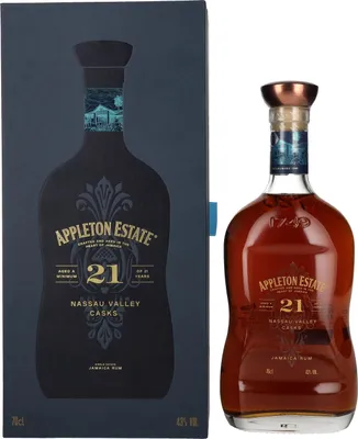 Produktbild von Appleton Estate 21 Jahre Jamaica Rum in Geschenkpackung | 43 % vol | 0,7 l