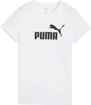 A white t-shirt with a Puma logo and text.