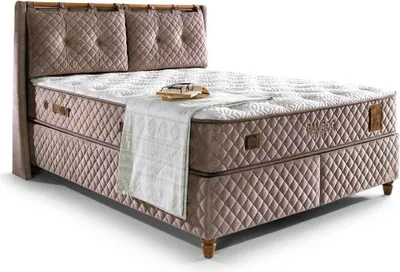 Produktbild von Bambi Bett Bamboo 180x200, Boxspringbett mit Bettkasten und Taschenfederkern-Matratze