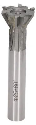 Produktbild von Fräser aus Hartmetall, 25 mm Durchmesser, 6 Nuten, Schwalbenschwanz-Zylinderschaft für Drehmaschine