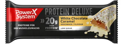 Produktbild von Power System Protein Deluxe White Chocolate Caramel 36% Eiweiß 1 x 55g
