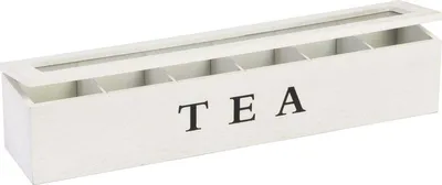 Produktbild von Svenska Living Teedose - weis - Bambus - Glasdeckel