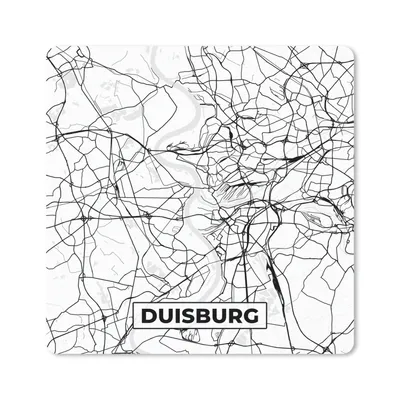 Produktbild von MuchoWow® Mauspad Mousepad Duisburg - Karte - Stadtplan 20x20 cm - Mousepads - Maus Mat - Pad - Mausunterlage - Desk Mat - Bureauartikeln