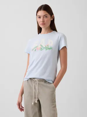 Produktbild von GAP T-Shirt mit Logo, geradem Schnitt und Rundhalsausschnitt, Größe M