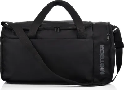 Produktbild von Meteor Odyn Sporttasche, 40 Liter, schwarz, Polyester, 3 Fächer, doppelter U-Reißverschluss, kompakt, mit Schultergurt, 0,48 kg