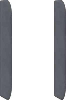 Obrázok produktu pre vidaXL Čelo postele s ušami, sivé, 80 x 16 x 4 cm, zamat