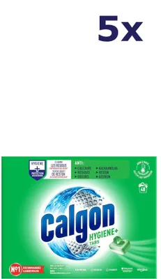 Produktbild von 5x Calgon Hygiëne+ Wasmachinereiniger en Anti Kalk - 48 Tabletten