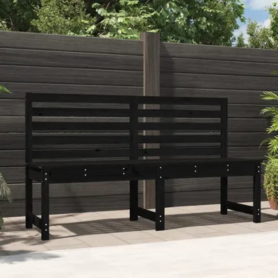 Produktbild von Gartenbank Schwarz 157,5 cm Massivholz Kiefer , Gartenbänke Design 2024