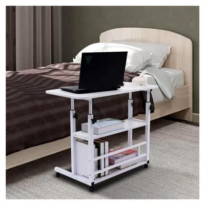 Produktbild von Höhenverstellbarer Druckerständer mit Rollen, 63-90 cm, 3 Ebenen, Organizer für Drucker und Scanner