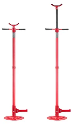 Imagen del producto de Soporte para contrapeso, con capacidad de 3/4 de tonelada. Elevador para contrapeso, con altura ajustable de 1320 mm a 2032 mm. Mango giratorio con rodamientos, ajuste mediante pedal, base estable, ideal para soportar componentes de vehículos