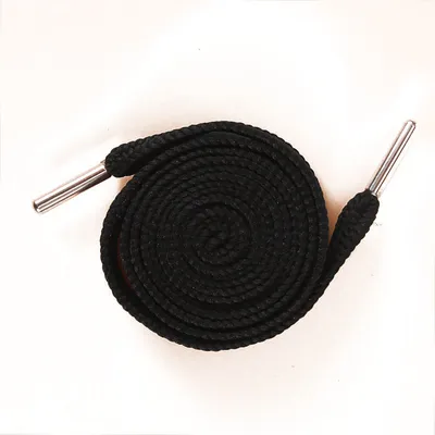 Image de INF Lacets de 120 cm avec embouts métalliques sans couture (2 paires) Le noir