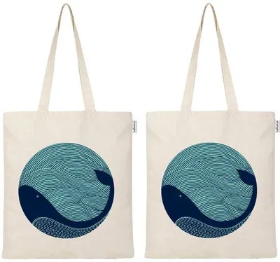 Image de Sac fourre-tout en coton écologique pour femmes, tendance, durable, idéal pour l'école, les courses, la salle de sport, la bibliothèque et la plage.