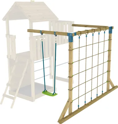 Produktbild von Kletternetz mit Schaukel SKYWOOD Braun