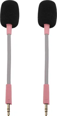 Image de 2 pièces de microphone de rechange pour casque Razer Barracuda X Réduction du bruit Microphone amovible 3,5 mm Roseate