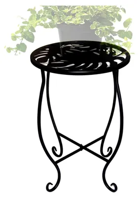 Produktbild von Pflanzenständer aus Metall - Schweres Pflanzenregal | Blumentopfständer | Metall Pflanzenständer 15 Zoll | Dekorativer Pflanzer Rund Blumenregal für Innenräume