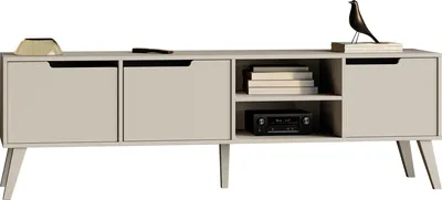 Produktbild von MIRJAN24 TV-Lowboard Nordelo 180, Stilvoll Wohnzimmer, Lowboard mit drei Drehtüren (Farbe: Cashmere)