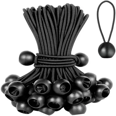 Produktbild von Spanngummis mit Kugel 10 cm, 30 Stück Planenspanner, Robuste Gummispanner Zeltgummis für Campingzelten Banner Überdachungen Planen Zelt