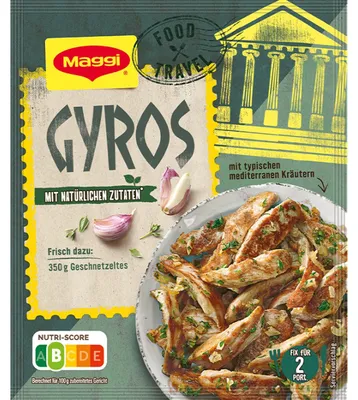 Image de Maggi Food Travel Fix pour l'assaisonnement du gyros avec des ingrédients naturels 30g