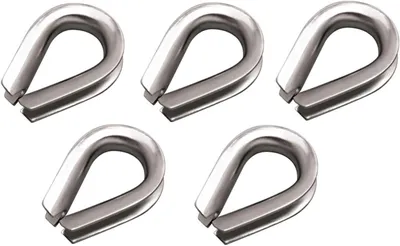 Productafbeelding van Marine Grade RVS 316 Vingerhoed voor Touwen - Diverse Maten van 5/16 tot 1 inch - 5-pack