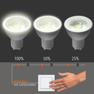 Obrázok produktu pre Eglo 110178 LED žiarovka GU10 1x3,4W Ø50mm 3-stupňové stmievanie teplá biela stmievateľná