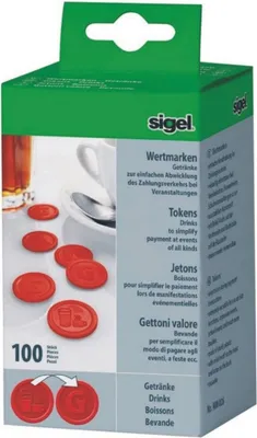 Produktbild von Wertmarken Getränke 25mm rot VE=12x100 Stück