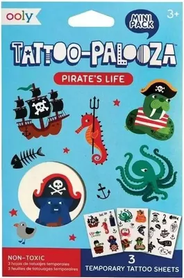 Obrázok produktu pre Zmývateľné tetovanie Mini Tattoo Palooza - Piráti