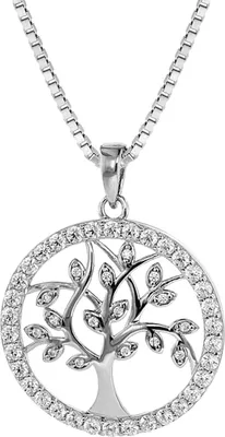 trendor 08544 Lebensbaum Anhänger mit Venezianer Kette 925 Silber 1