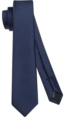 Obrázek produktu pro Úzká pánská kravata, hedvábný materiál, tmavě modrá, šířka 6 cm