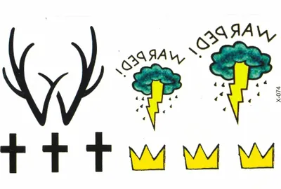 Produktbild von Temporäres Tattoo Gewitter Krone Körperkunst